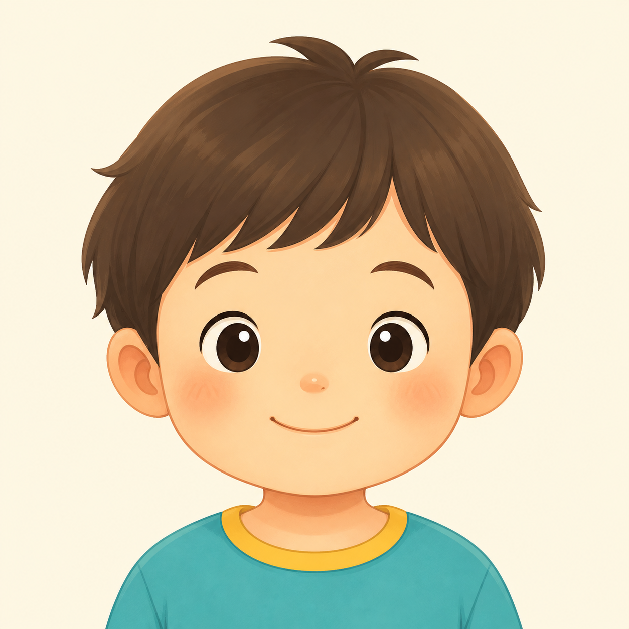 男の子の顔イラスト